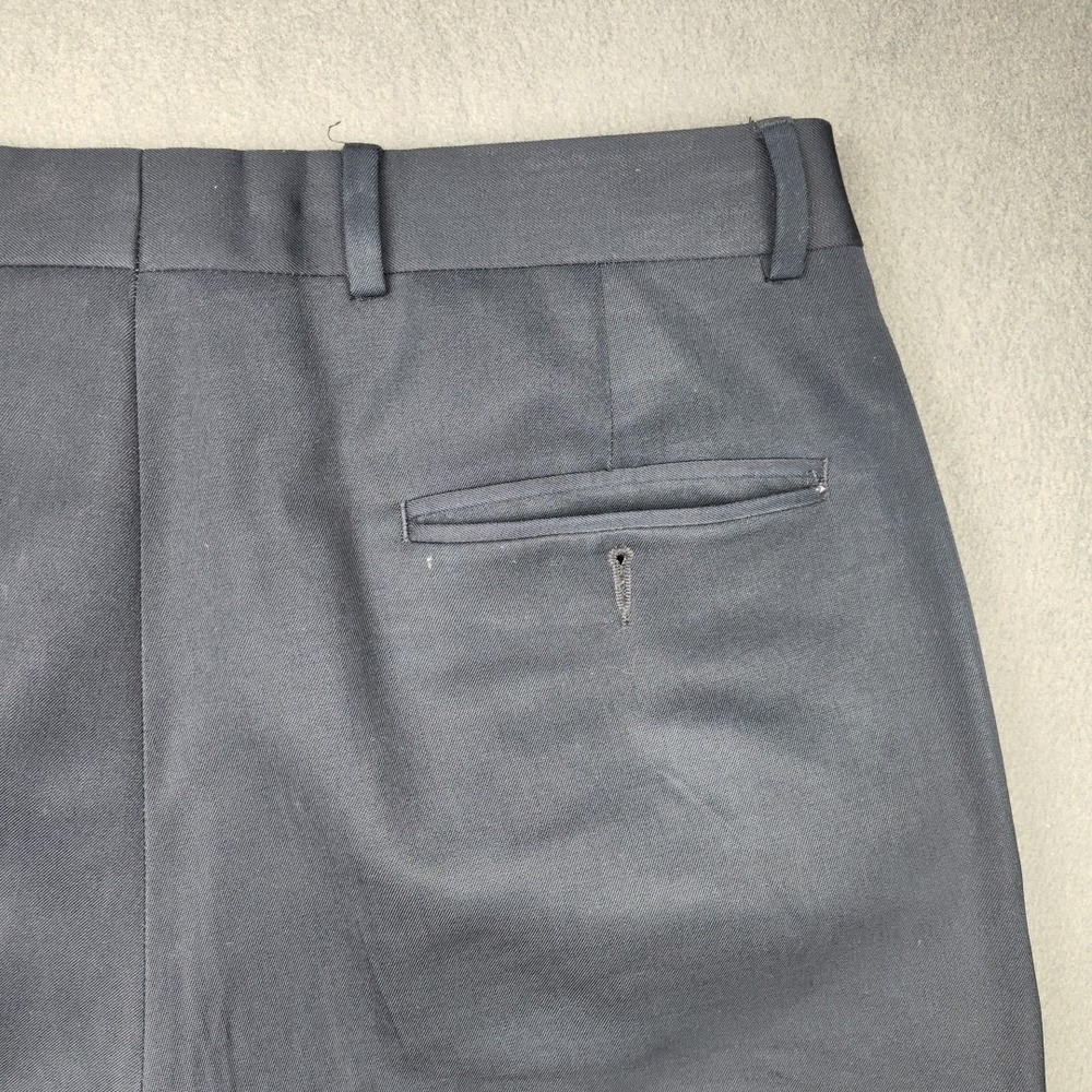 Brooks Brothers Pants Mens 33x32 Blue Pleated Wool Dress Trouser Suit Work Slack - Picture 5 of 13
